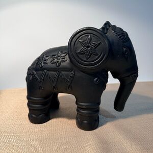 Black Decorative Elephant Figurine piggy bank